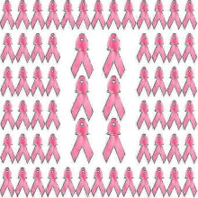 (Pink)200pcs Ribbon With Safety Pins, Cancer Awareness Pins Ribbon Brooch For Party Event Supplies Clothing Decoration New Arrival