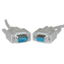 [Pack of 2] Serial Extension Cable, DB9 Male to DB9 Female, RS-232, UL Rated, 9 Conductor, 1:1, 50 Foot