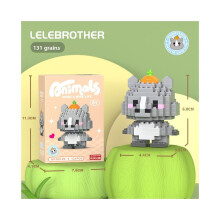 (Style9) Penguin Elephant Cute Bee Tiger Koala Panda Animal Building Blocks Toys Children
