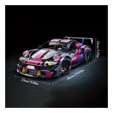 Bloques de construcción Technic Series Super Racing 911 GT3 a escala 1:10: un modelo creativo y colorido