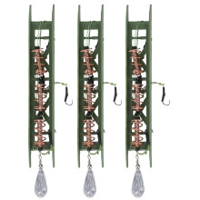 Coarse Fishing Accessories, Carp Fishing Rigs Kit Features Flat Pear Sinker for Optimal Bait Stabilization, Fishing Bait Holder with Spring Feeder Ens