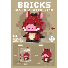 (Style25) Stitch Hello Kitty Snow White Lotso Cartoon Character Blocks Building