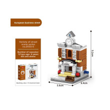 (Style8) Commercial Street Convenience Store Fruit Shop Milk Tea Building Shop Blocks