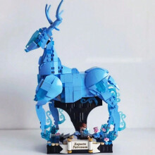 MOC Film Cervo Guardiano Dio Lupo Selvaggio Blocchi da costruzione Serie di film magici Mostri Mattoncini