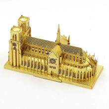 Architettura fai-da-te con blocchi da costruzione per Notre Dame de Paris, decorazione per la casa