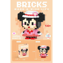 (Style3) Stitch Hello Kitty Snow White Lotso Cartoon Character Blocks Building