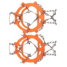 a pair of lightweight crampons, nonslip traction, grip for snow and ice