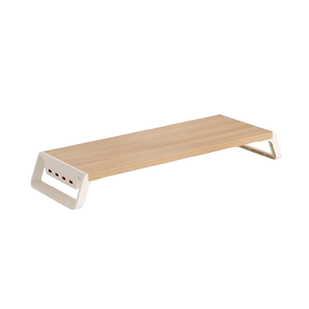 Computer Heightening Stand Tablet Holder with USB Charging Port Monitor Stand Riser Desktop Organizer for Office Desktop Home
