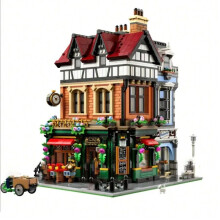(3266PCS) 3266-teiliges MOC Tudor Corner Modulares Bausteinset, Kreatives Experten-Set mit Straßenansichten, Bausteine,