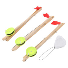 Quality Ice Fishing Accessories, Pine Wood, Abs, Stainless Steel Guarantee Durability, Portable Winter Fishing Pole Offers Ease Of Use, High Visibilit