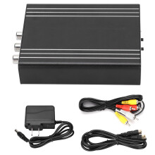 RCA til HDMI-konverter, AV til HDMI-adapter med 1080P-udgang, kompositvideo- og lydsignalbehandling til PS3, Xbox, video, DVD-afspillere og