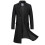 (XL,Black)Cloudstyle Men's Classic Solid Color Long Woolen Coat 1