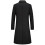 (XL,Black)Cloudstyle Men's Classic Solid Color Long Woolen Coat 2