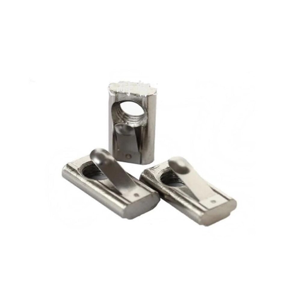 Nuts M4 M5 M6 M8 Half Round Shrapnel Nut Block Elastic Nuts 30/40 Series - (Size: 30Series-M4(8Pcs)) 9426802932263