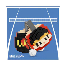 (Style6) Star Creative And Panda Table Tennis Racket Assembly Building Gift Block Toys