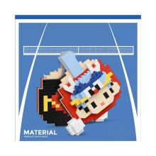 (Style3) Star Creative And Panda Table Tennis Racket Assembly Building Gift Block Toys