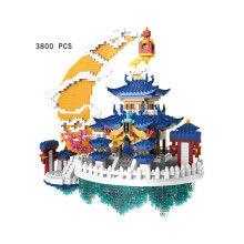 Set di costruzioni Moon Palace Blocks da assemblare in plastica ABS, castello architettonico, regalo