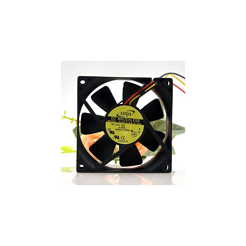 Ad0812xb-A73gl 8025 12V 0.55A 3-Wire Gale Volume Chassis Fan 9189345681837