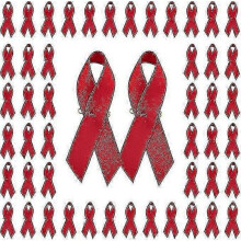 (red)200pcs Ribbon With Safety Pins, Cancer Awareness Pins Ribbon Brooch For Party Event Supplies Clothing Decoration New Arrival