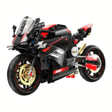 Nuovo set di costruzioni tecniche Super Motorcycle della serie Classic 1:5, mattoncini, moto, locomotiva,