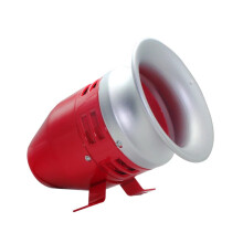 MS-390 AC 110V 220V DC 12V 24V 125db Motor Driven Air Raid Siren Metal Horn Double Industry Boat Alarm(12V)