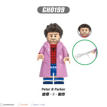 (StyleB) G0126 Series Colorful Peter Parker Shadow Crimson Building Blocks Flower