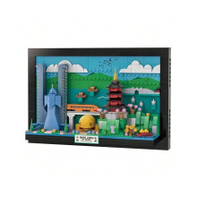 Cartolina dello skyline della città di Hangzhou - Micro blocchi da costruzione fai-da-te per decorazione