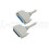 Computer Cable, D Sub 25 Position Plug, D Sub 25 Position Receptacle, 5 ft, 1.52 m, Grey 3
