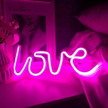 2023 - Love Neon Signs Light LED Love Art Dorm Home Sign Wall Decor Table Decor for Valentine's GiftZZ18