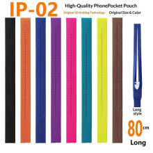 (80cm Green,Multicolor)HW Phone Pocket Premium Long 80cm Phone Pouch 3D Knitted Washable Multi-Functional Storage Bag - Gre