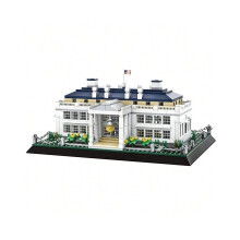 Set di mattoncini da costruzione per l'architettura della Casa Bianca di Washington, mini mattoncini