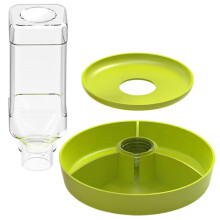 Multifunctionele voedsel-waterdispenser Zichtbare tanks-S Groen