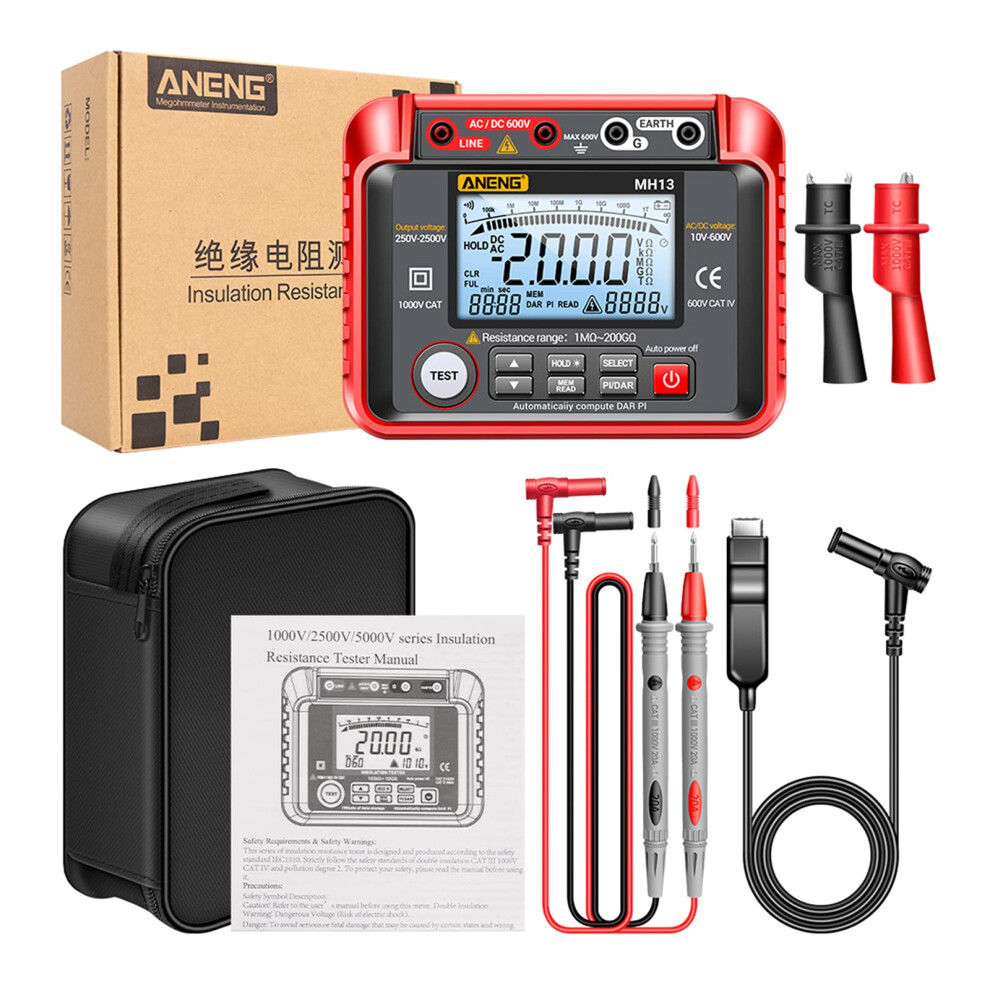 Multimeter Megometro Insulation Earth Resistance Meter Megohmmeter Ohm Tester Ohm Tester 9189345682377
