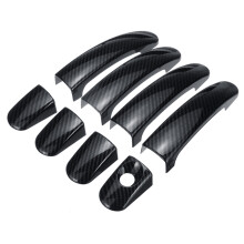 8 STÜCKE Auto ABS Kohle Faser 4 TüR Griff Abdeckungen für Focus Escape Ranger 2013 2014 2015 2016 2017 2018