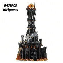 (5471pcs) MOC Product Creative Building Blocks Black Tower Dark Model Building Block Kit Brick Festival Party Gifts