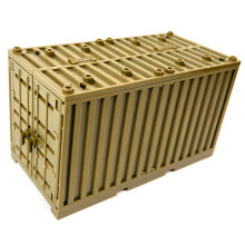 Spielzeug aus einem Schiffscontainer, Bausteine, pädagogische Aufbewahrung