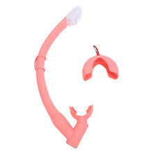 Roll up a snorkel, the diving tube in folds 2 in 1 More fluid breathing Large caliber for Apdage (PINK) Pink