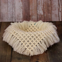 born Baby Photography Props Blanket Posing Aid for Girl Boy Photo Shoot Baskets Filler Posing Stuffer Background Blanket (Cream-Coloured)