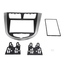 Car Refitting Radio Fascia Frame Panel DVD Trim Kit for I-25 I25 Accent Solaris Verna 2DIN Dash Stereo Interface,2 Din