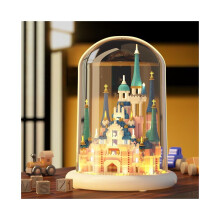 Rosa Schloss Prinzessin Bausteine DIY Zusammenbau Spielzeug Dekoration Kinder Geschenk
