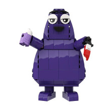 Grimace Shake Bausteine Moc Killing Figuren Modellsets Bricks Purple Milkshake Play Dead Spielzeug