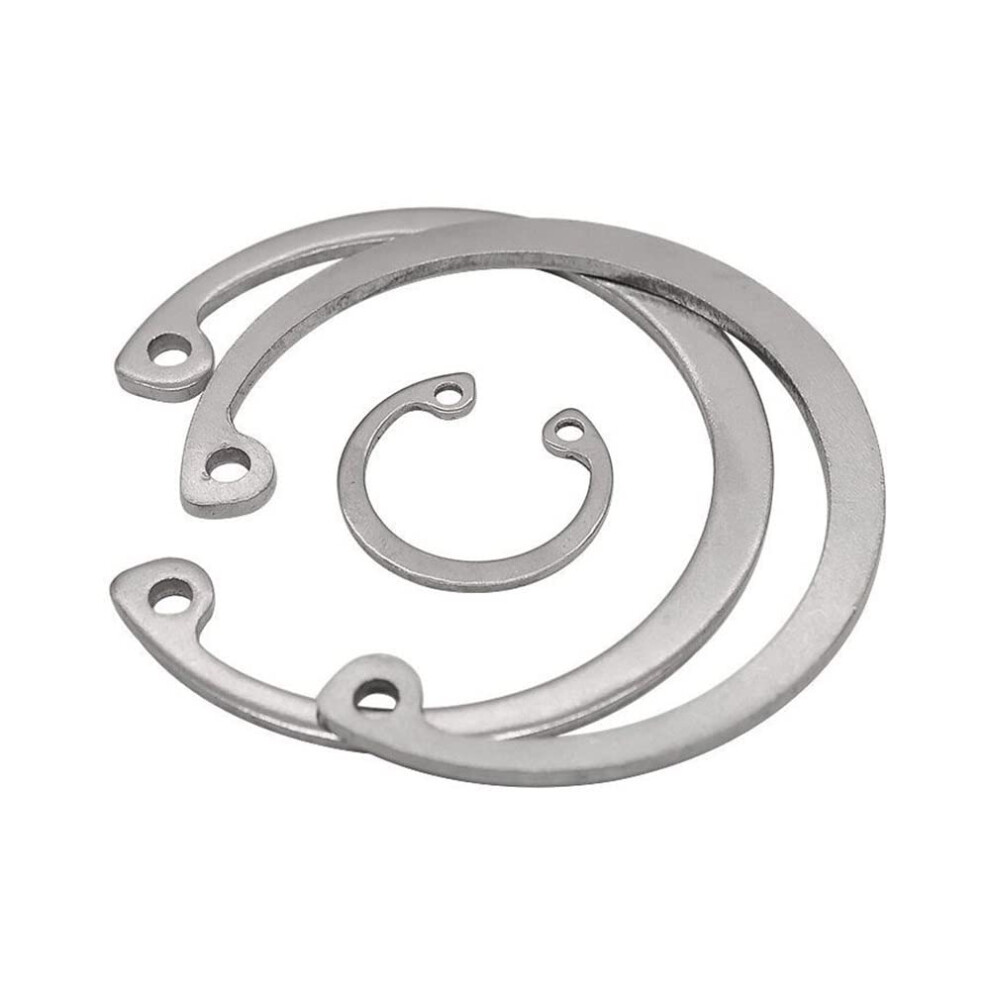 Industrial Retaining Clips, 50Pcs 304 Stainles Steel M8~M15 Inner Hole Circlip Shaft Internal Circlip 9189345682650