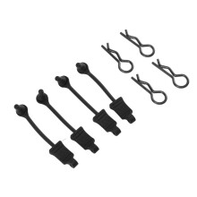 4 StüCk Gummi KöRper Clip Halter Schale Festes SchnAlle Schloss AR390178 für 1/7 1/8 ARRMA Mojave Limitless Typhon Kraton RC Auto