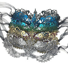 Set van 5 glinsterende kanten oogmaskers, accessoires voor