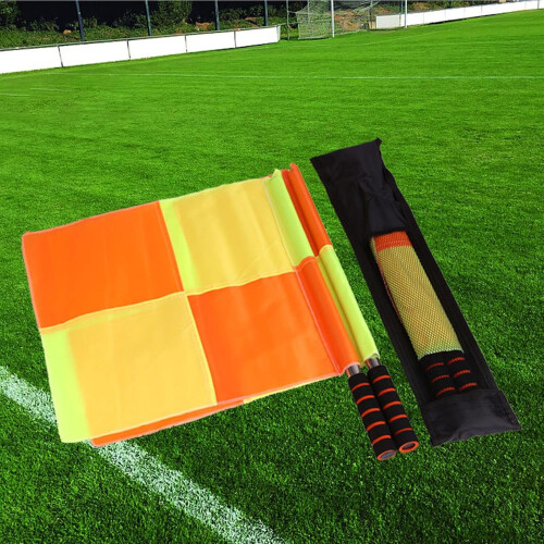 Volleyball referee flag set with orange and yellow, ergonomic handle, high visibility Ref: 3281 1