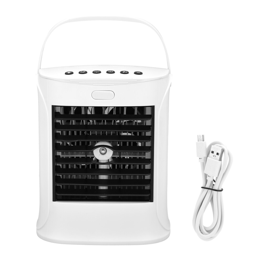Portable Air Conditioner, Evaporative Air Cooler With Adjustable Wind Speeds, Quiet Mini Air Conditioner For Home Office Camping (7-Color Color Light 9486358016091