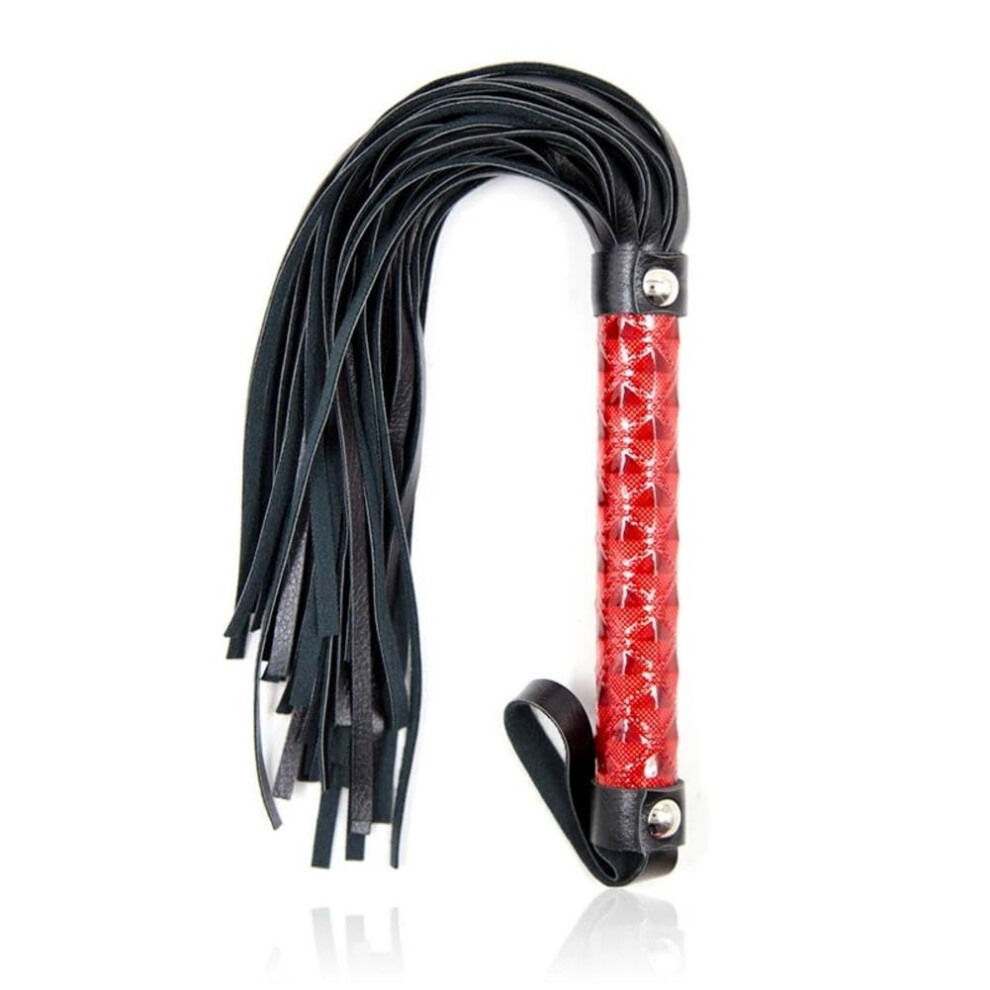 Sex Bondage Small Leather Whip BDSM Spanking Flogger Bondage Flogger Red Handle Adult Sex Toys for Couples