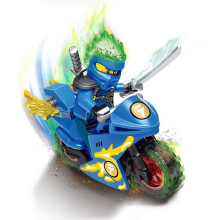 Phantom Ninja Motorrad-Baustein-Minifigur, 8-teiliges Baustein-Spielzeug