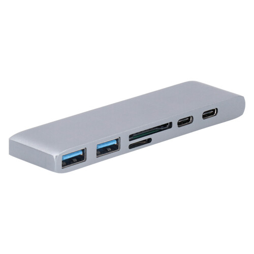 Προσαρμογέας USB C Hub 7 σε 1 Υψηλής ευκρίνειας Αναγνώστης καρτών 4K USB 3.1 Σταθμός 1