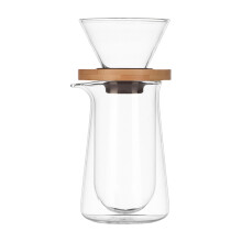 Manual Coffee Maker Set Insulated Glass Carafe with Handle